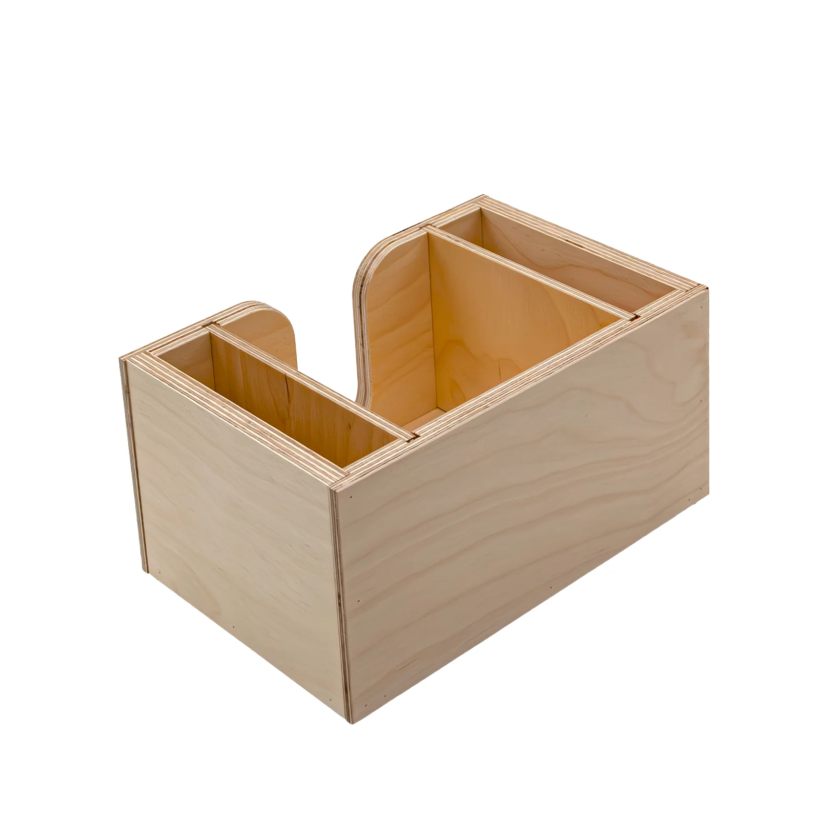 Wooden Bar Napkin & Straw Caddy - Natural Wood - Image 5