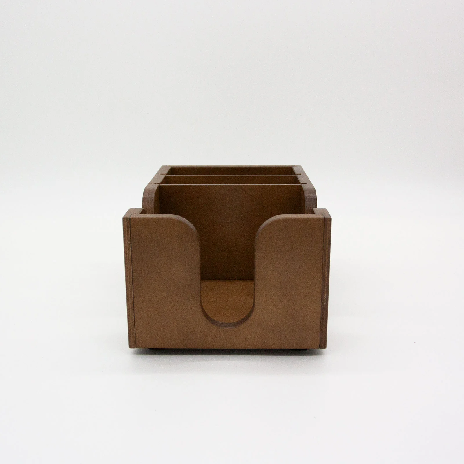 Wooden Bar Top Napkin Caddy - Stain Finish - Image 5