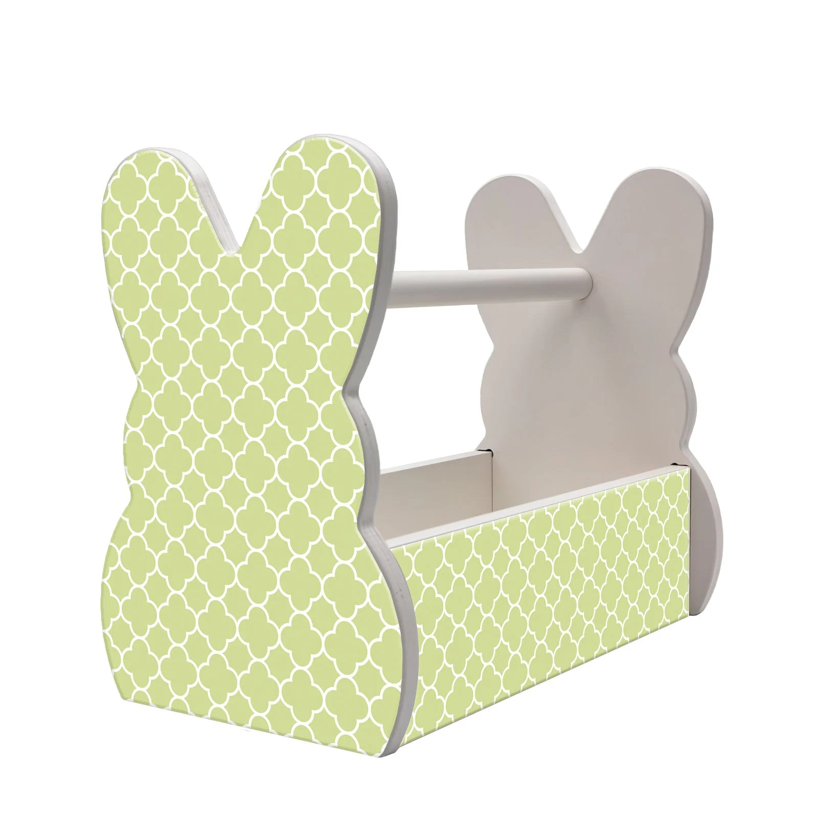 Wooden Bunny Basket - Tile Pattern - Color Options Available - Image 5