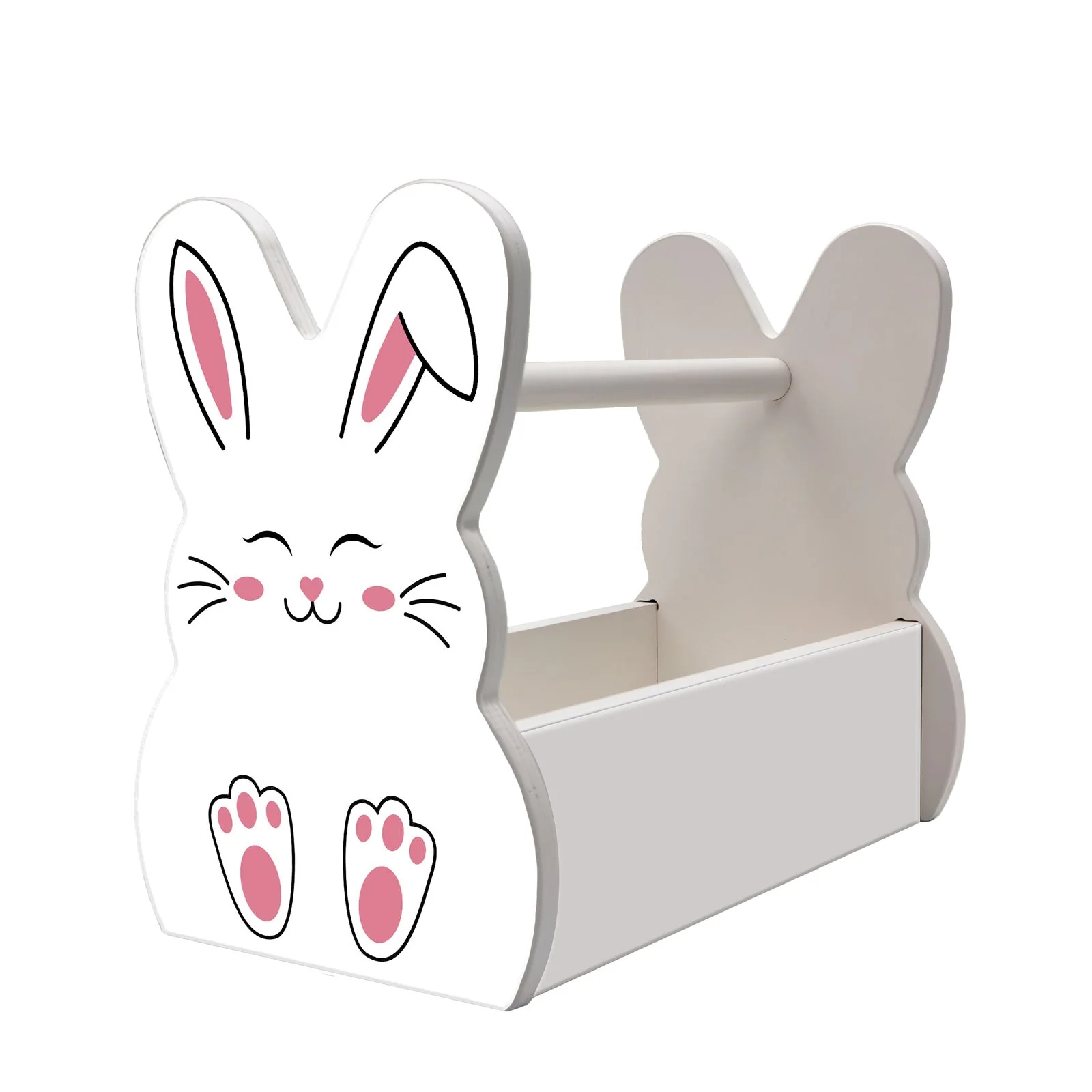 Wooden Bunny Basket - Bunny Face - Color Options Available - Image 6