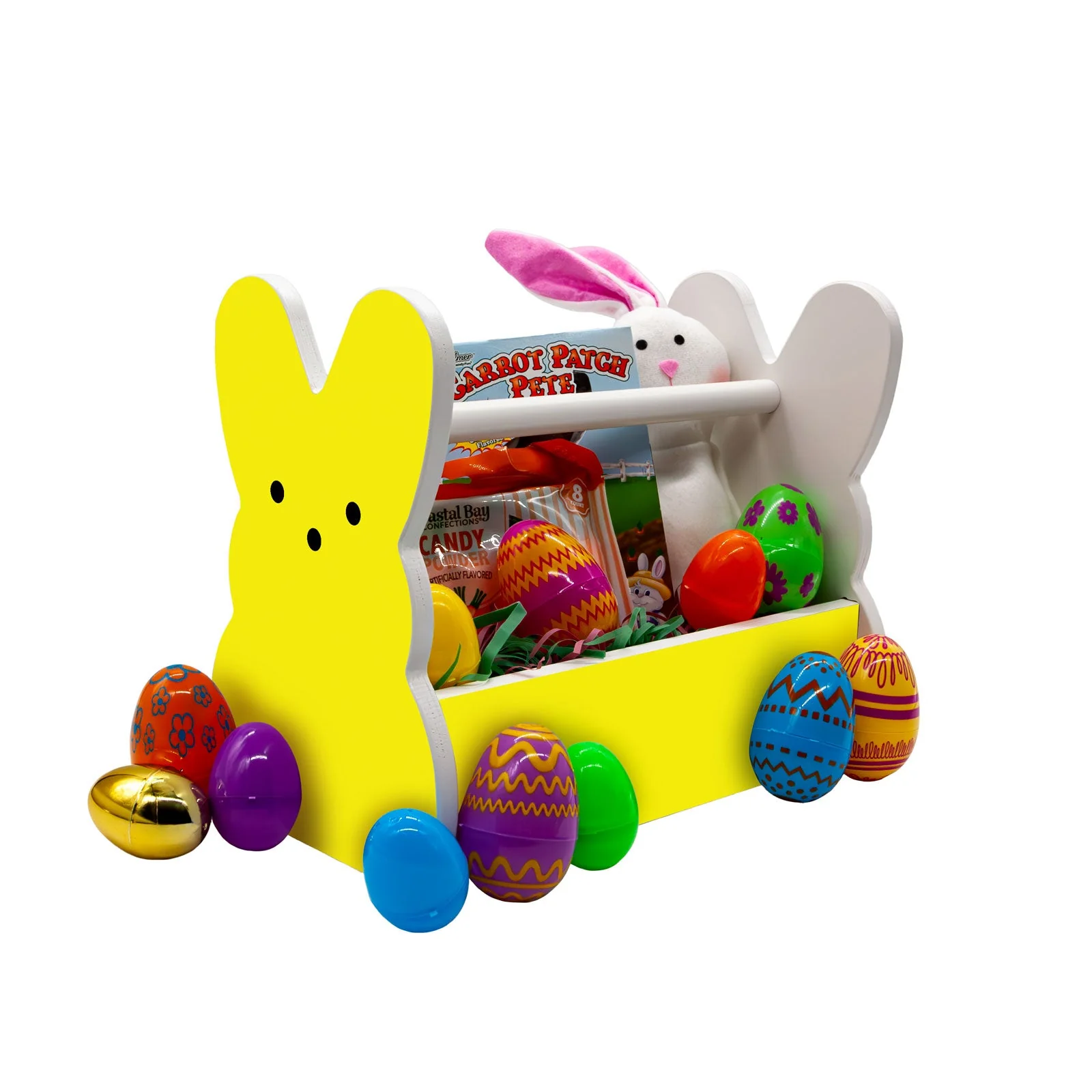 Wooden Bunny Basket - Marshmallow Bunny - Multiple Color Options - Image 4