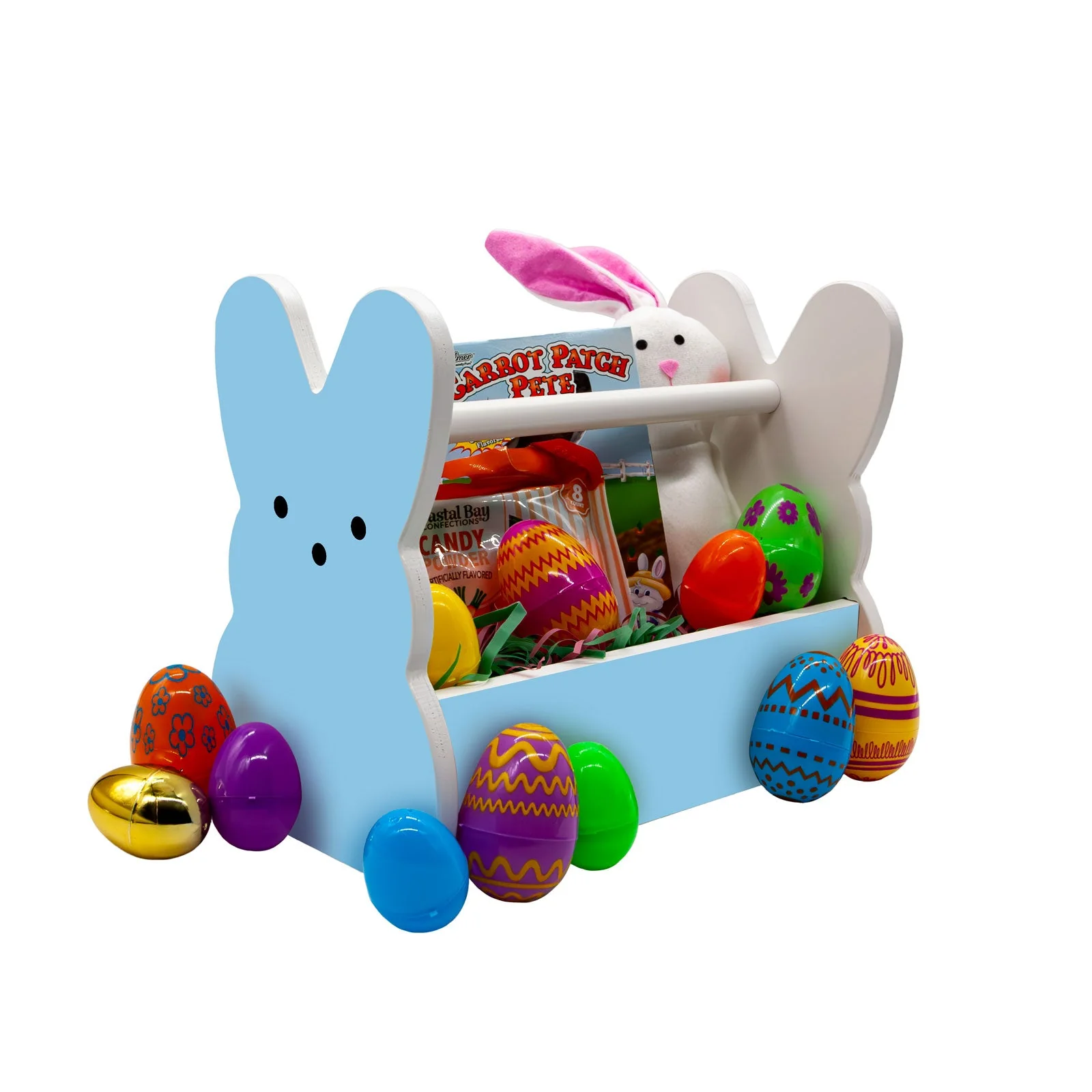 Wooden Bunny Basket - Marshmallow Bunny - Multiple Color Options - Image 7