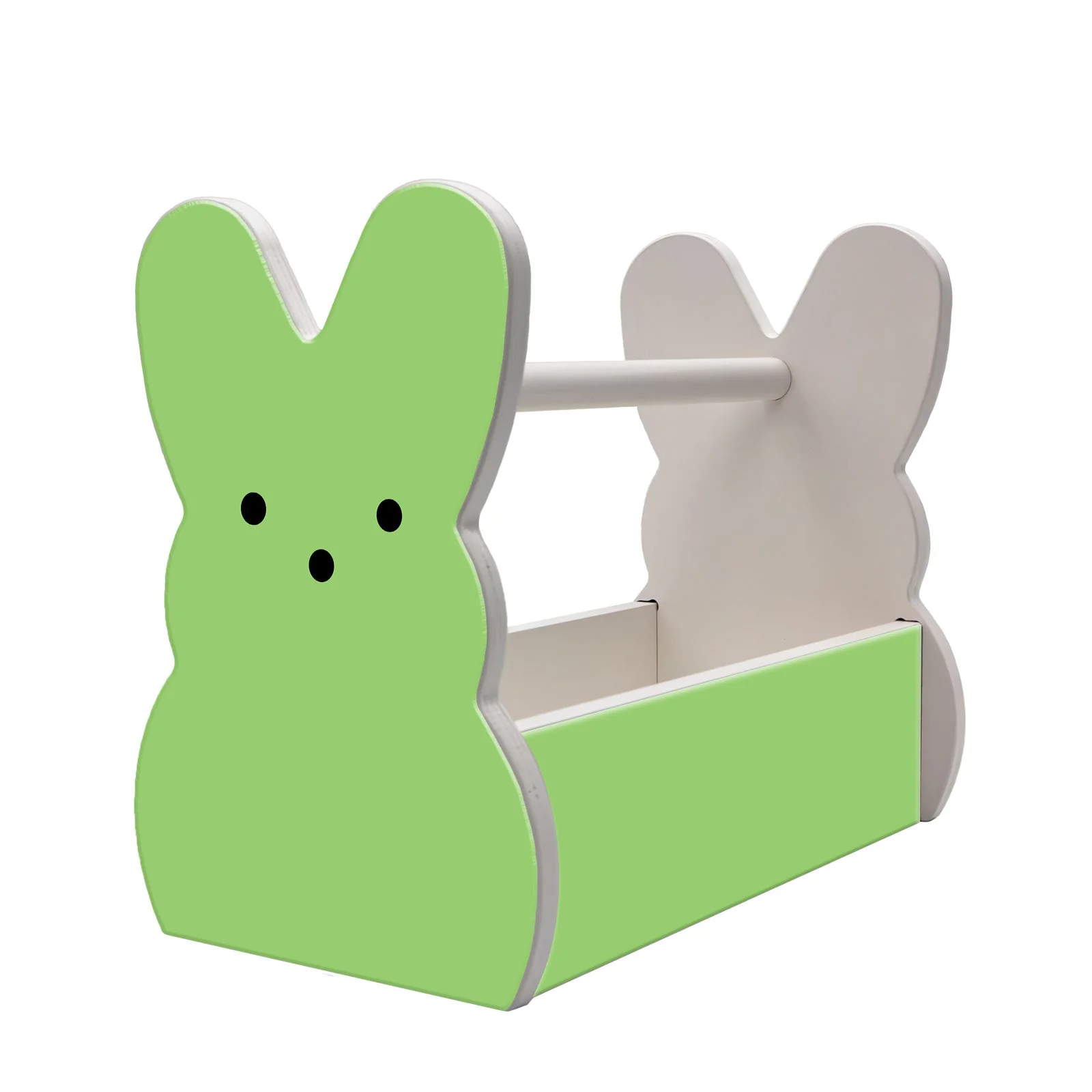 Wooden Bunny Basket - Marshmallow Bunny - Multiple Color Options - Image 9