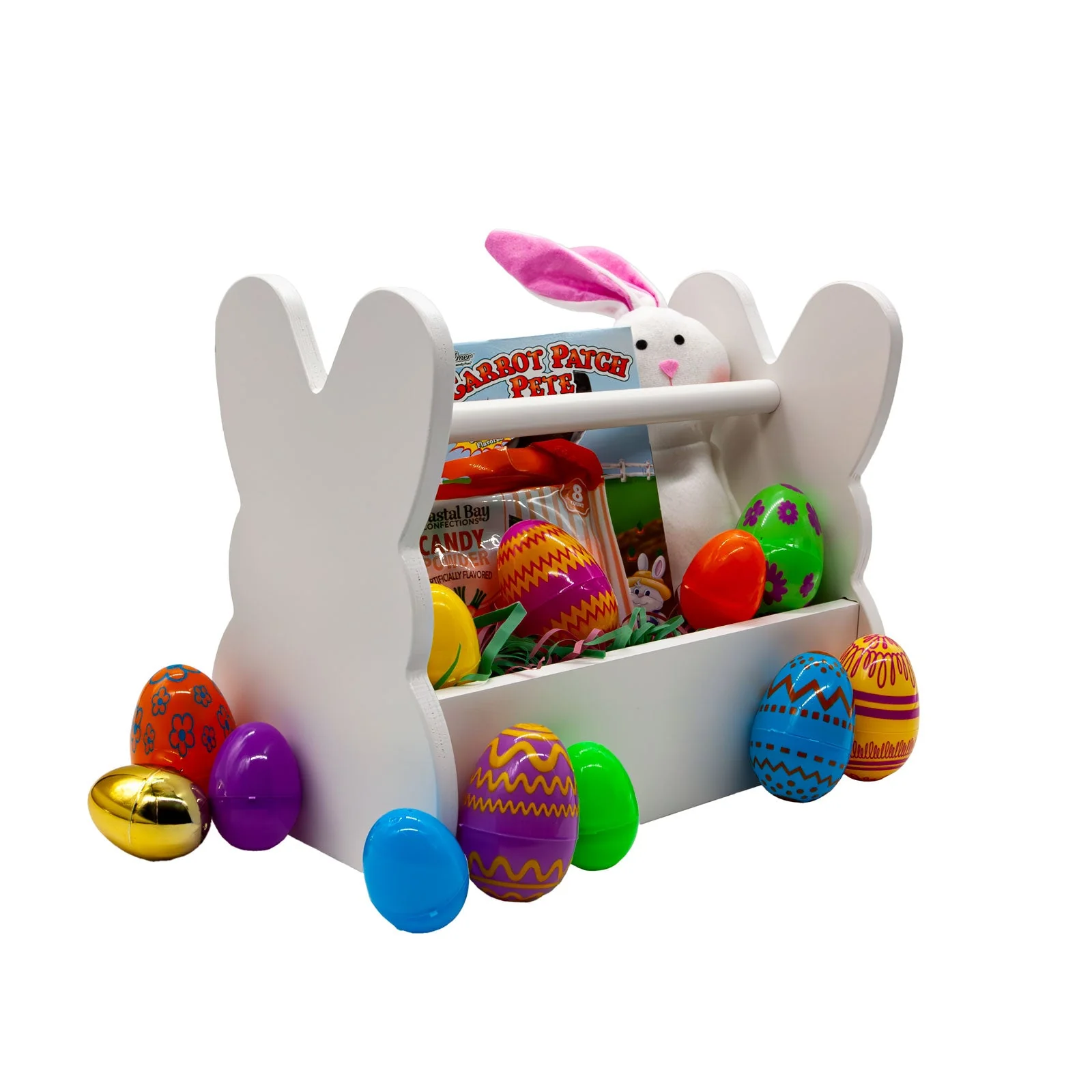 Wooden Bunny Basket - White - Image 4