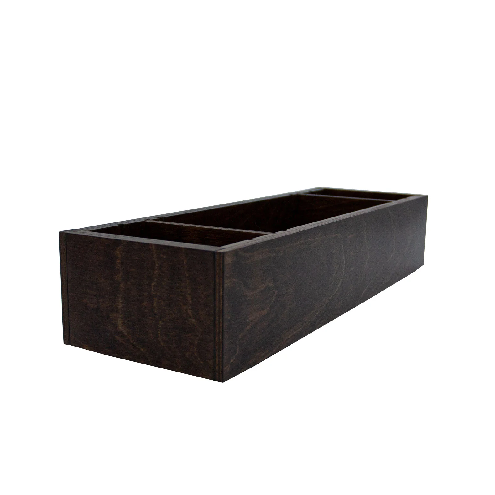Wooden Condiment Caddy - Dark Stain - Image 3