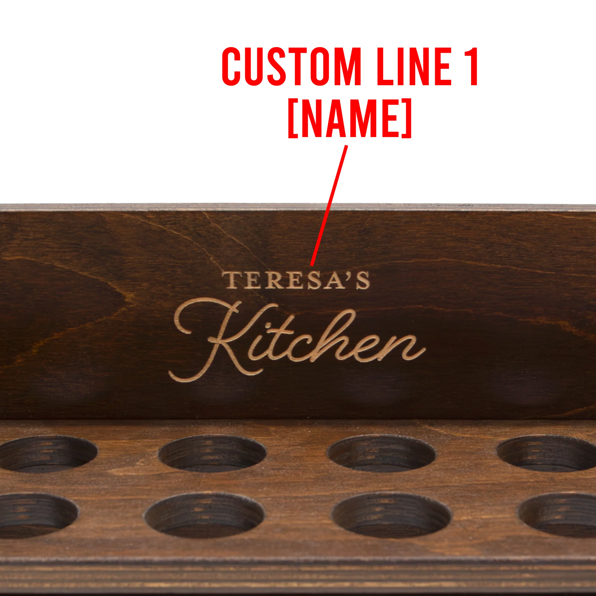 Wooden Egg Holder for 2 Dozen Eggs - Dark Walnut Stain With Laser Engraving - Customizable Farm Fresh Eggs - Handcrafted in the USA - Image 6