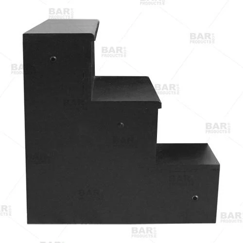 Wooden Liquor Shelves - 3 Tier - Black - Image 2