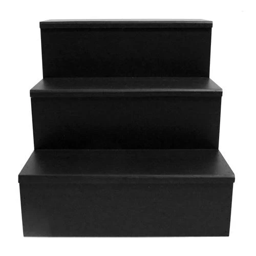 Wooden Liquor Shelves - 3 Tier - Black - Image 4