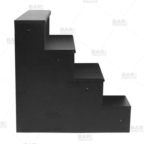 Wooden Liquor Shelves - 4 Tier - Black - Image 2