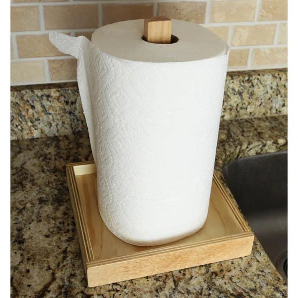 Wooden Paper Towel Holder