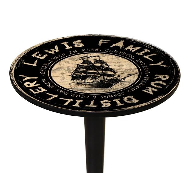Wooden Table Top - CUSTOMIZABLE Rum Distillery Design - Two Sizes Available - Image 3
