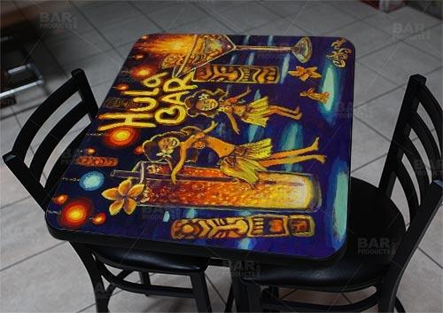 Wooden Table Top - Two Types Available - Blue Hula Bar Flame 24" x 30"