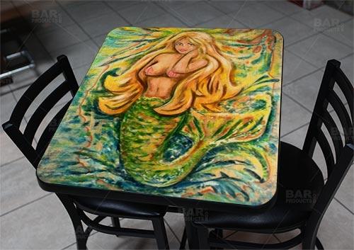 Wooden Table Top - Two Types Available - Sunburst Mermaid 24" x 30"