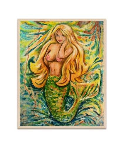 Wooden Table Top - Two Types Available - Sunburst Mermaid 24" x 30" - Image 3