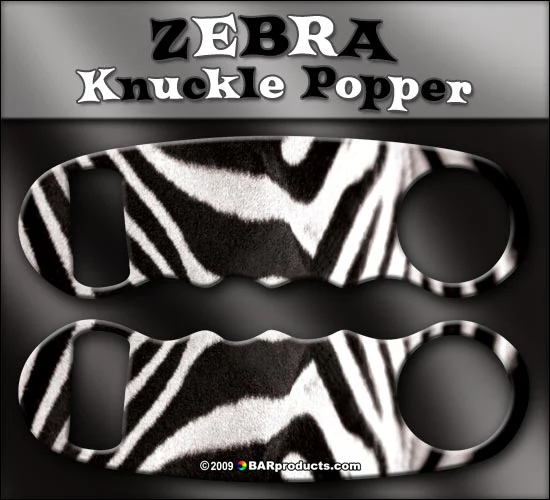 Zebra Knuckle Popper Opener