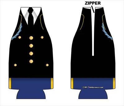 Zipper Style Bottle Cooler - Army - Image 2