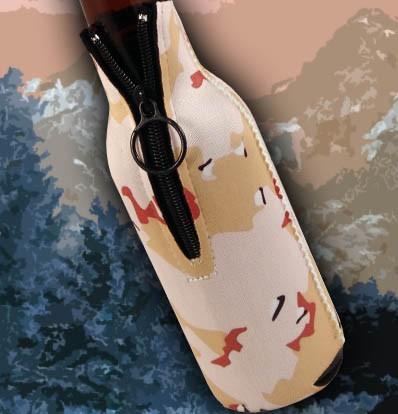Zipper Style Bottle Cooler - Camo Desert