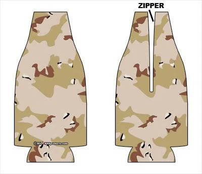 Zipper Style Bottle Cooler - Camo Desert - Image 2
