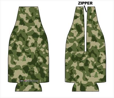 Zipper Style Bottle Cooler - Camo Forest - Image 2