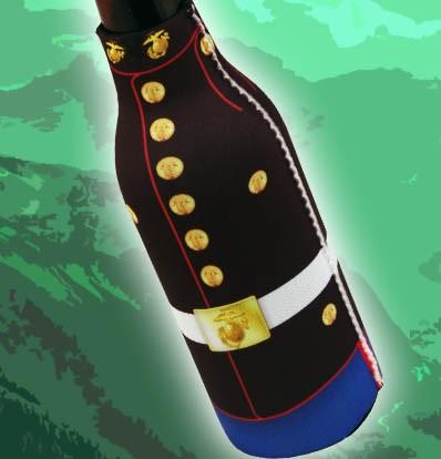 Zipper Style Bottle Cooler - Marine