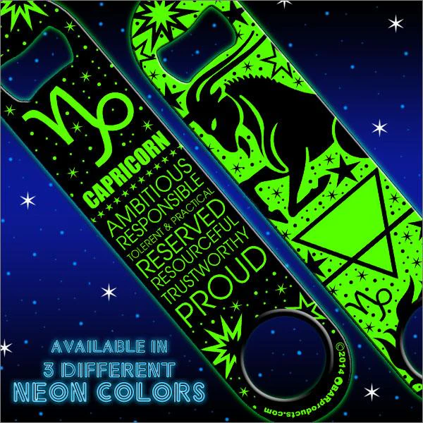 Zodiac Speed Bottle Opener - NEON CAPRICORN